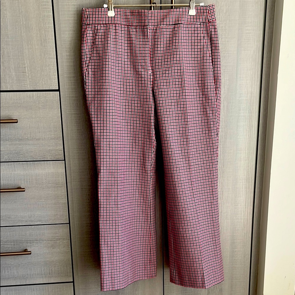 JCrew plaid cropped flare